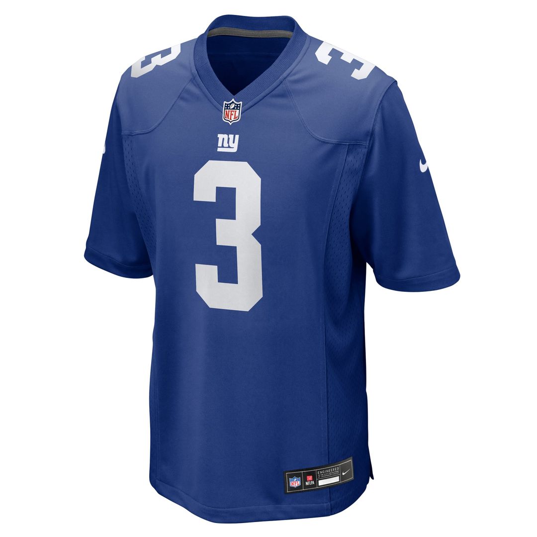 New York Giants Russell Wilson Royal Game Jersey | NFL Football Jersey