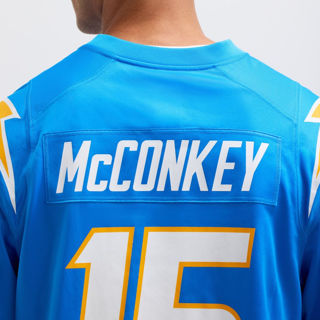 Los Angeles Chargers Ladd McConkey Powder Blue Player Game Jersey | NFL Football Jersey