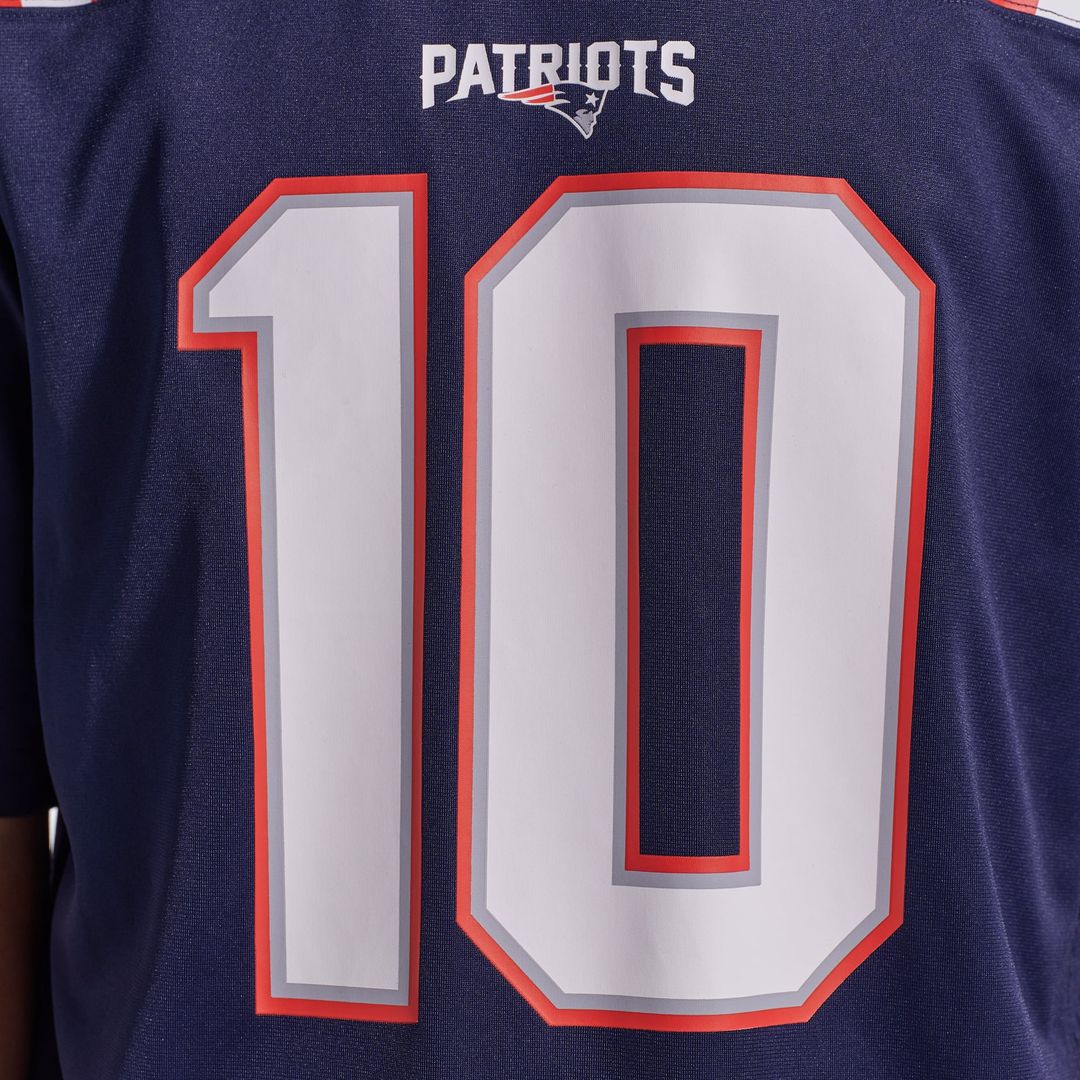 New England Patriots Drake Maye Navy Player Game Jersey | NFL Football Jersey