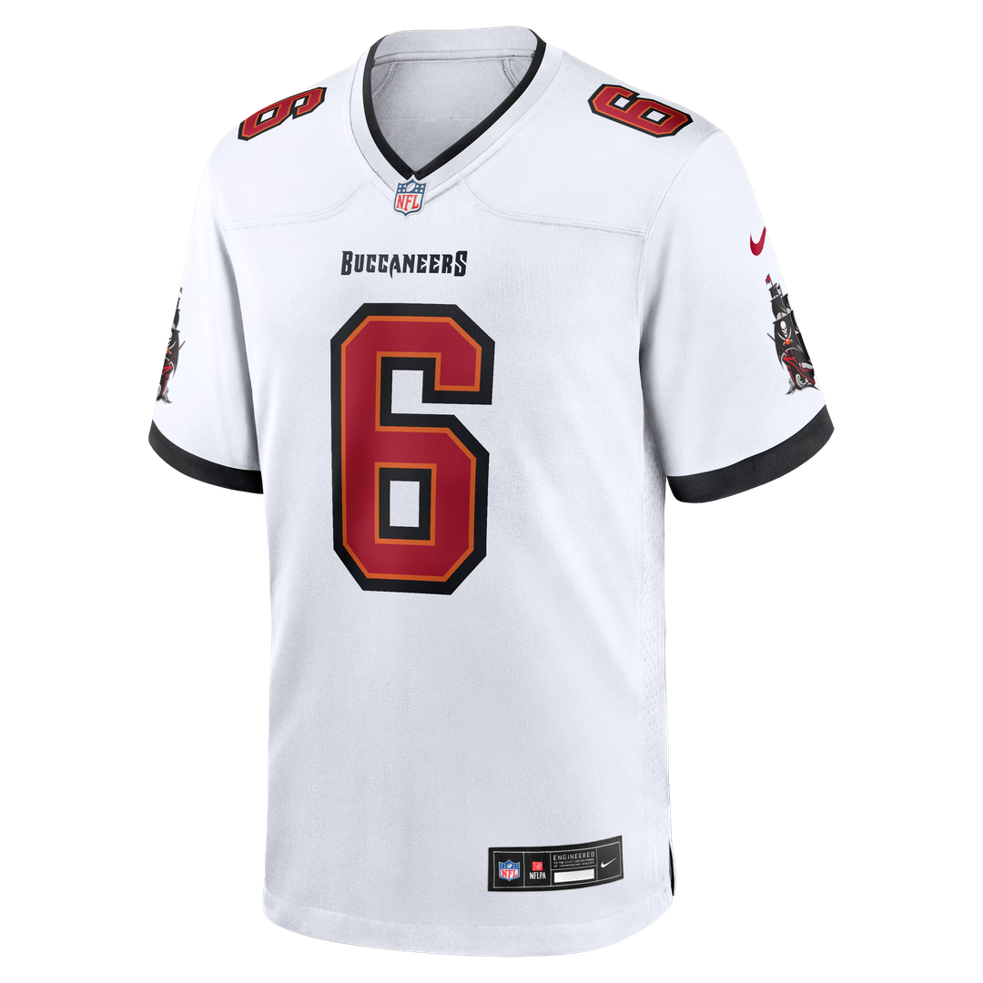 Tampa Bay Buccaneers Baker Mayfield White Away Game Jersey | NFL Football Jersey