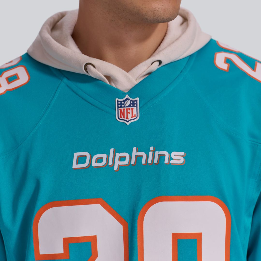 Miami Dolphins De’Von Achane Aqua Player Game Jersey | NFL Football Jersey