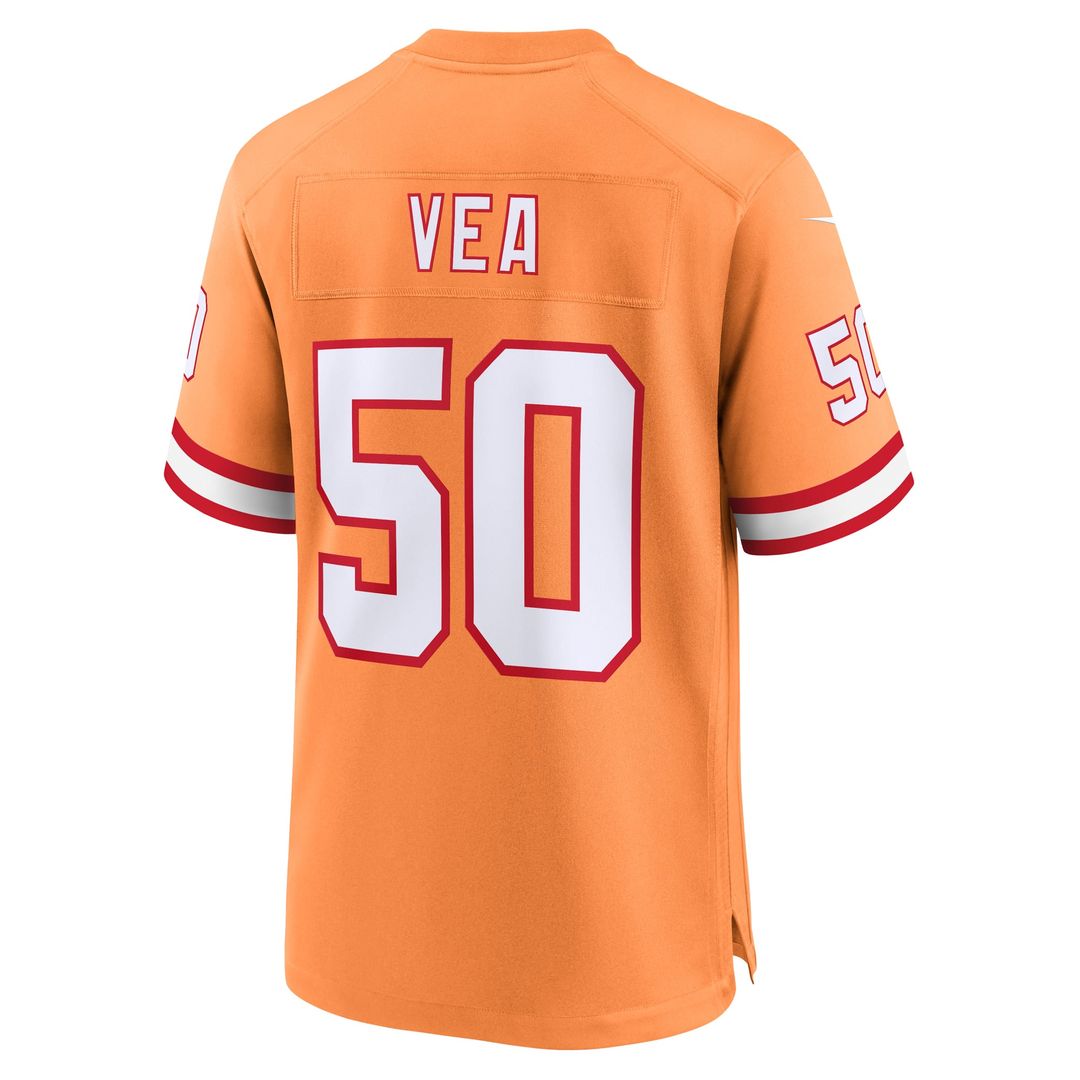 Tampa Bay Buccaneers Vita Vea Orange Throwback Game Jersey | NFL Football Jersey