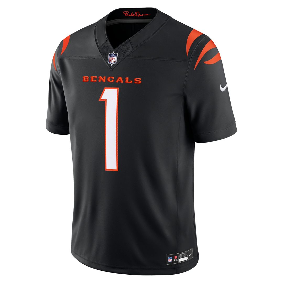 Cincinnati Bengals Ja'Marr Chase Orange Alternate Vapor F.U.S.E. Stitched Limited Jersey | NFL Football Jersey