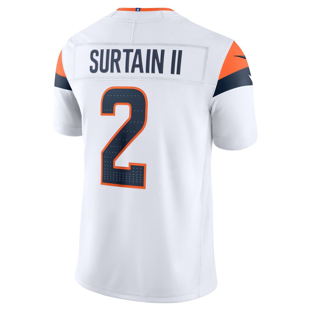 Denver Broncos Pat Surtain II Navy Alternate Vapor F.U.S.E. Stitched Limited Jersey | NFL Football Jersey