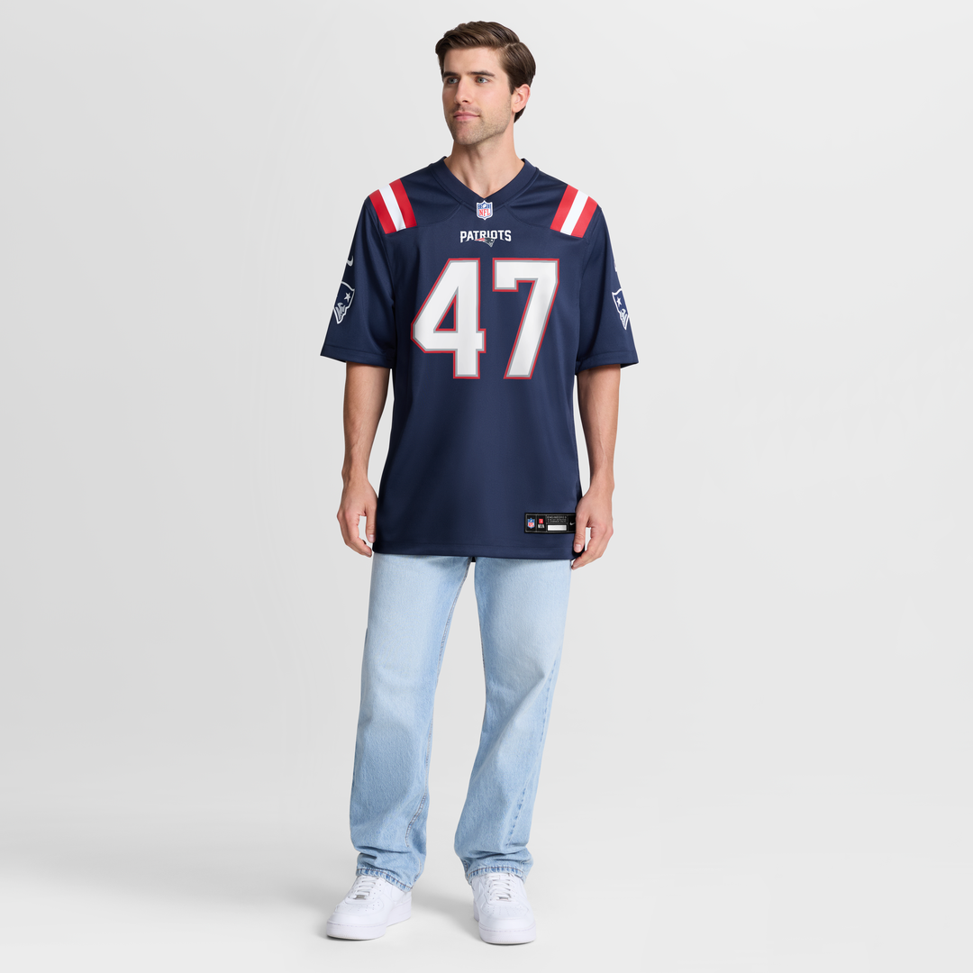 New England Patriots Julian Ashby Navy Team Game Jersey | NFL Football Jersey
