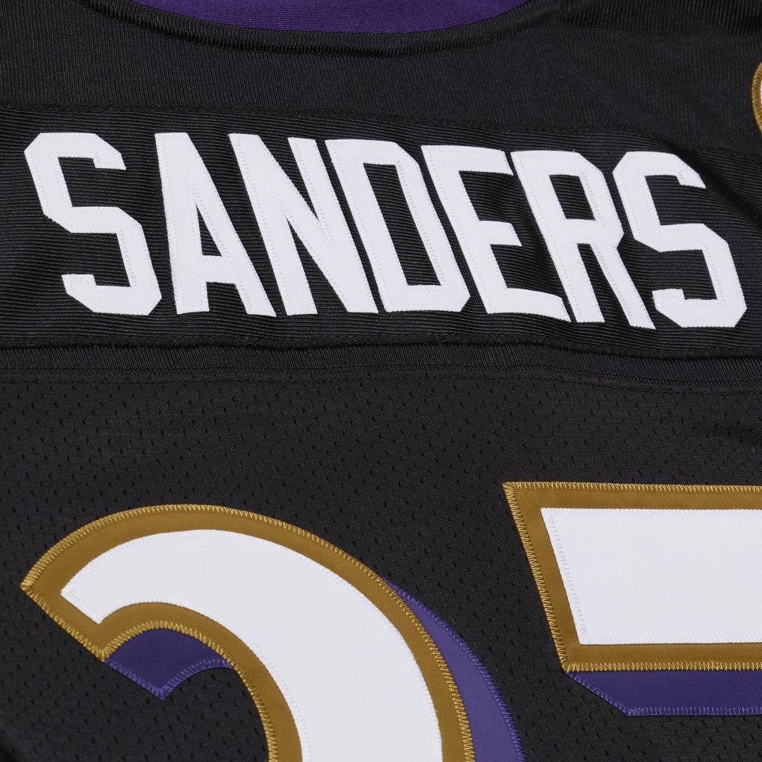 Baltimore Ravens Deion Sanders Black 2005 Authentic Throwback Jersey | NFL Football Jersey