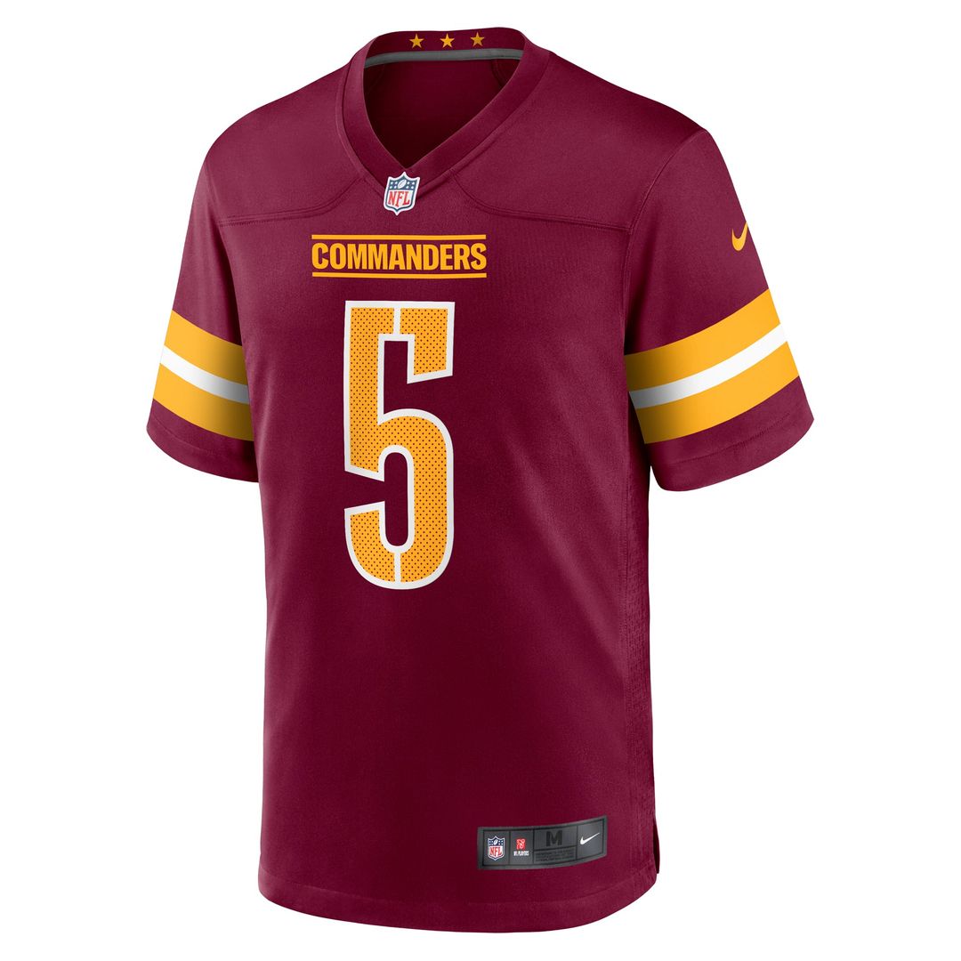Washington Commanders Jayden Daniels Burgundy Player Game Jersey | NFL Football Jersey