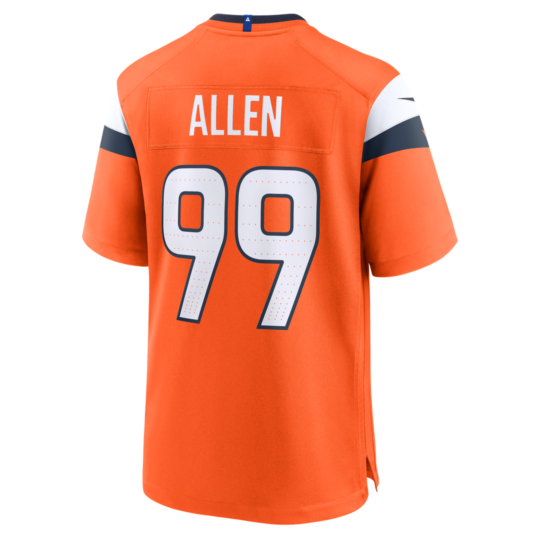 Denver Broncos Zach Allen Orange Team Game Jersey | NFL Football Jersey
