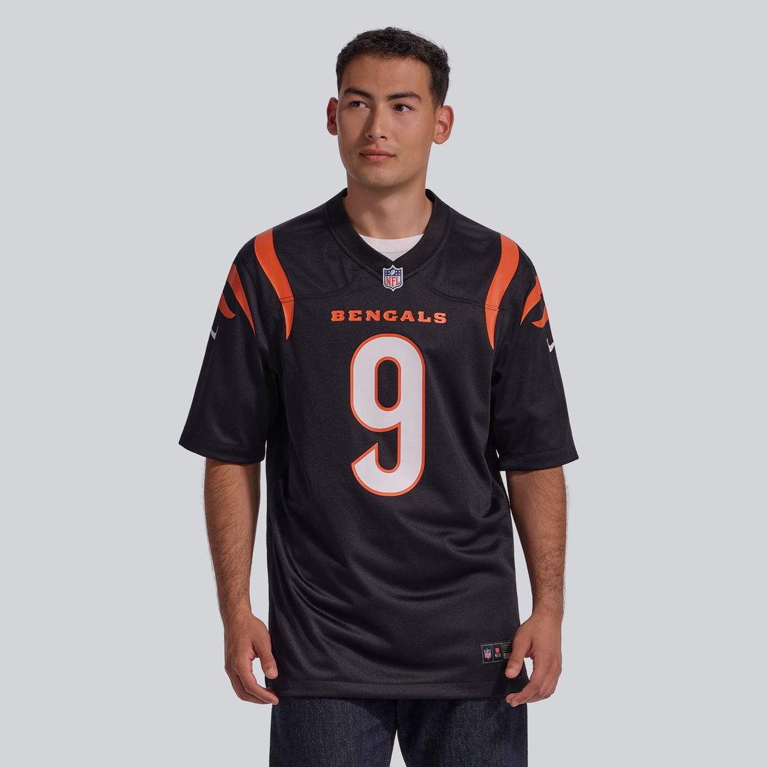 Cincinnati Bengals Joe Burrow Black Player Game Jersey | NFL Football Jersey