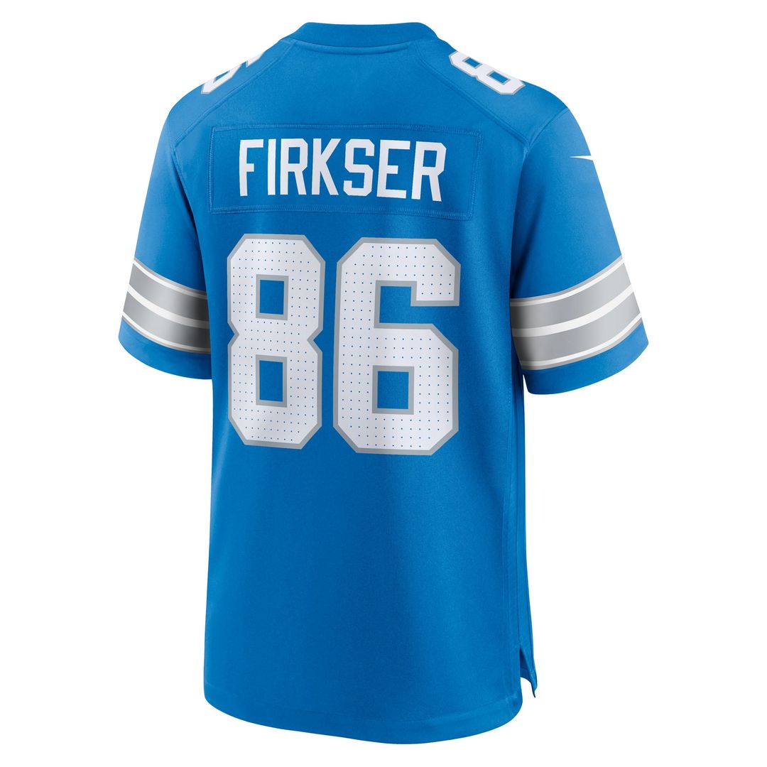 Detroit Lions Anthony Firkser Blue Team Game Jersey | NFL Football Jersey