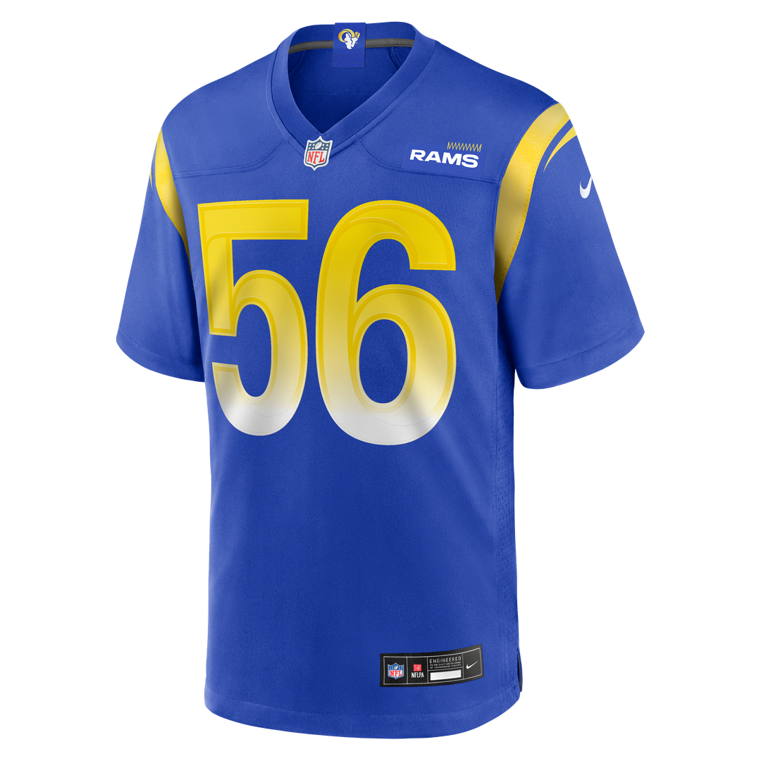 Los Angeles Rams London Fletcher Royal Game Retired Player Jersey | NFL Football Jersey