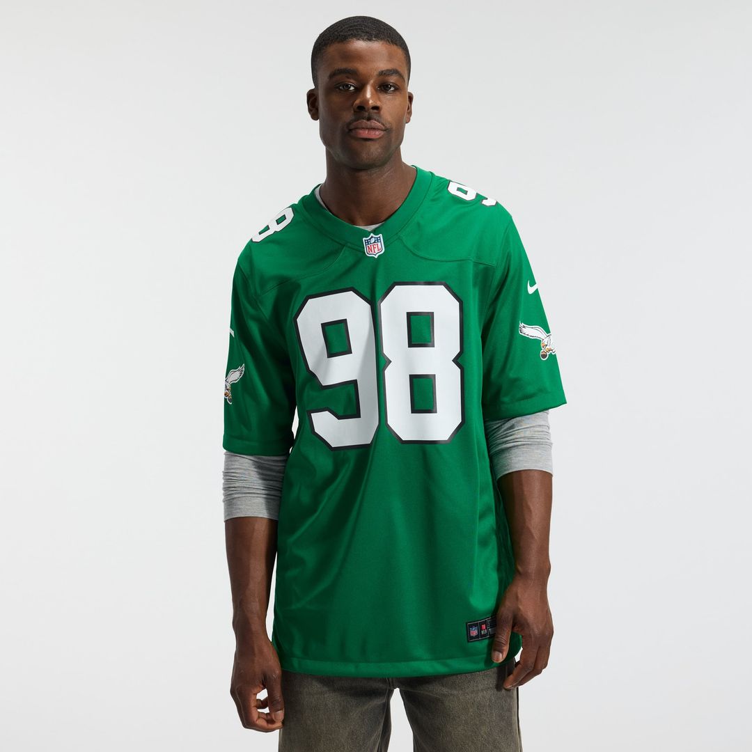 Philadelphia Eagles Jalen Carter White Game Jersey | NFL Football Jersey