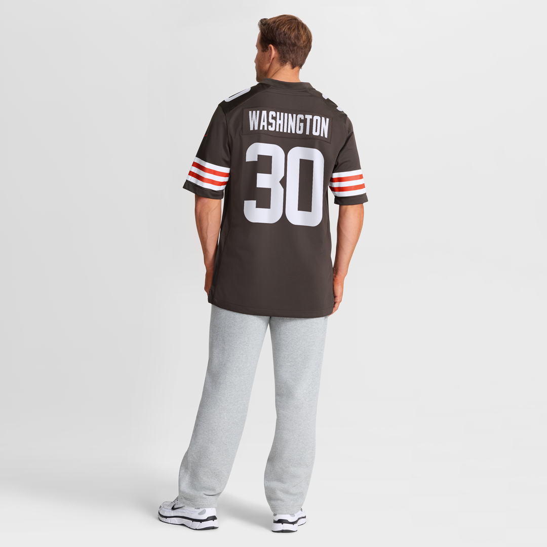Cleveland Browns Zion Washington Brown Team Game Jersey | NFL Football Jersey