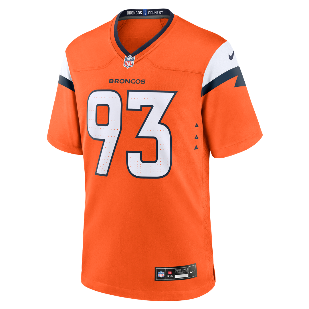 Denver Broncos D.J. Jones Orange Team Game Jersey | NFL Football Jersey