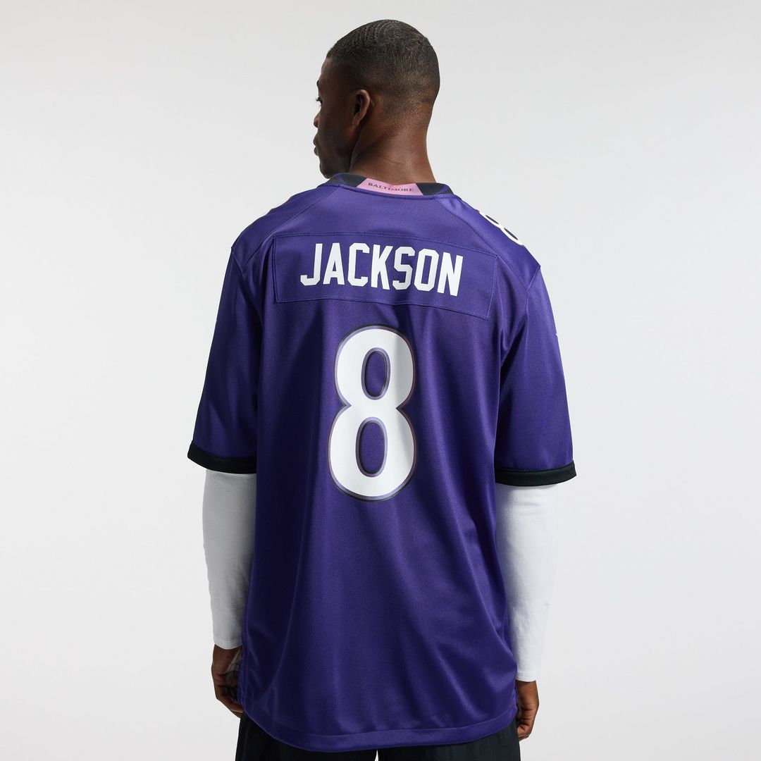 Baltimore Ravens Lamar Jackson Purple Team Game Jersey | NFL Football Jersey