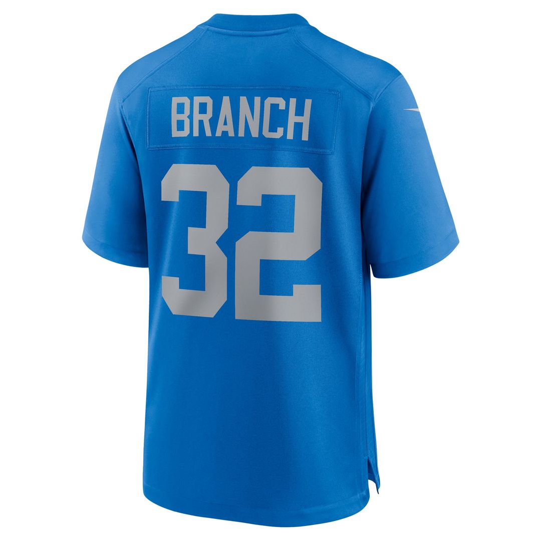 Detroit Lions Brian Branch Blue Alternate Game Jersey | NFL Football Jersey
