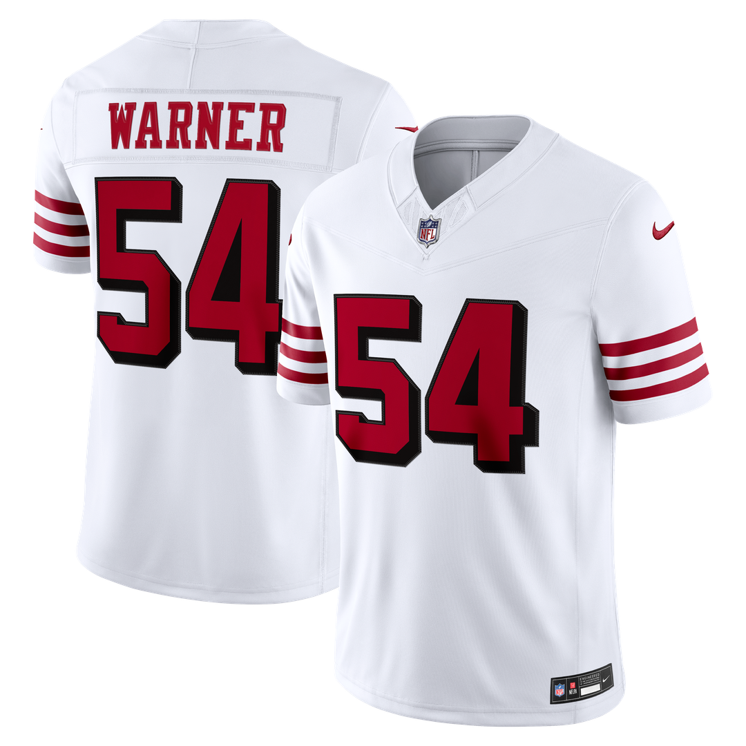 San Francisco 49ers Fred Warner White Alternate Vapor F.U.S.E. Stitched Limited Jersey | NFL Football Jersey
