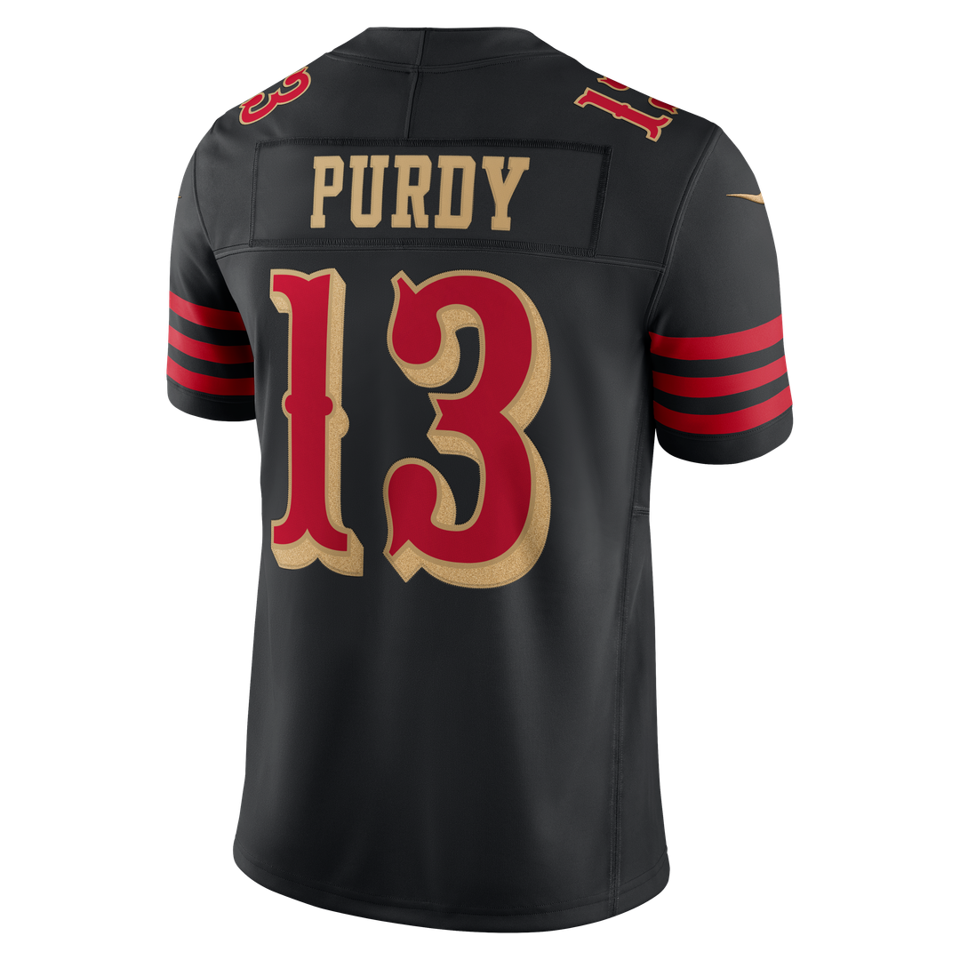 San Francisco 49ers Brock Purdy Black Rivalries Collection Stitched Limited Jersey | NFL Football Jersey