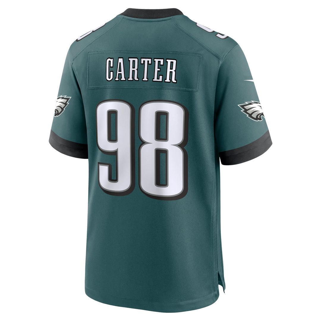 Philadelphia Eagles Jalen Carter Midnight Green Team Game Jersey | NFL Football Jersey
