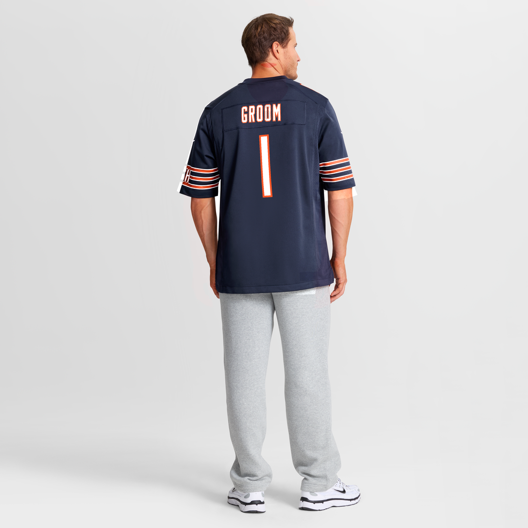 Chicago Bears Number 1 Groom Navy Game Jersey | NFL Football Jersey