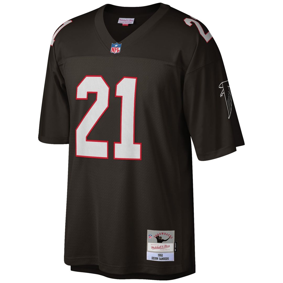 Atlanta Falcons Deion Sanders White Big & Tall 1992 Retired Player Replica Jersey | NFL Football Jersey