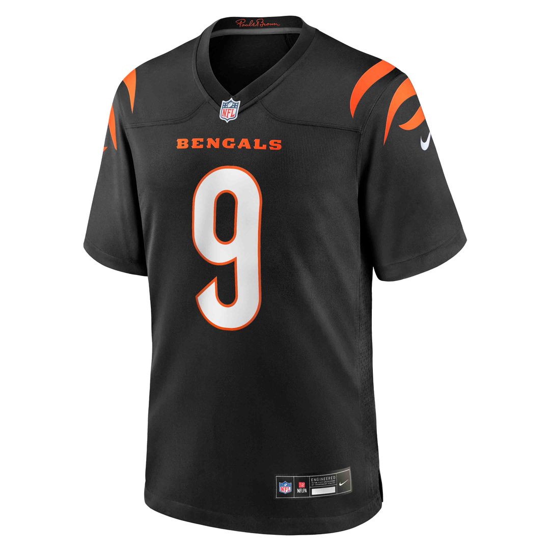 Cincinnati Bengals Joe Burrow Black Player Game Jersey | NFL Football Jersey