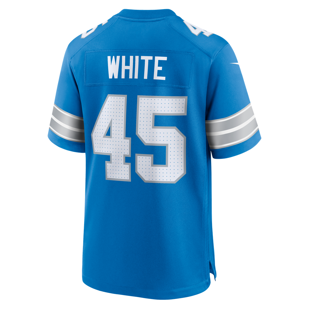 Detroit Lions Devin White Blue Team Game Jersey | NFL Football Jersey