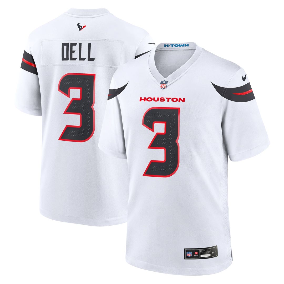Houston Texans Tank Dell Red Alternate Game Jersey | NFL Football Jersey