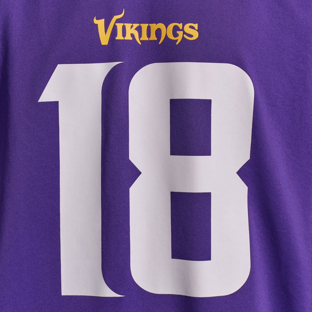 Minnesota Vikings Justin Jefferson Purple Player Game Jersey | NFL Football Jersey