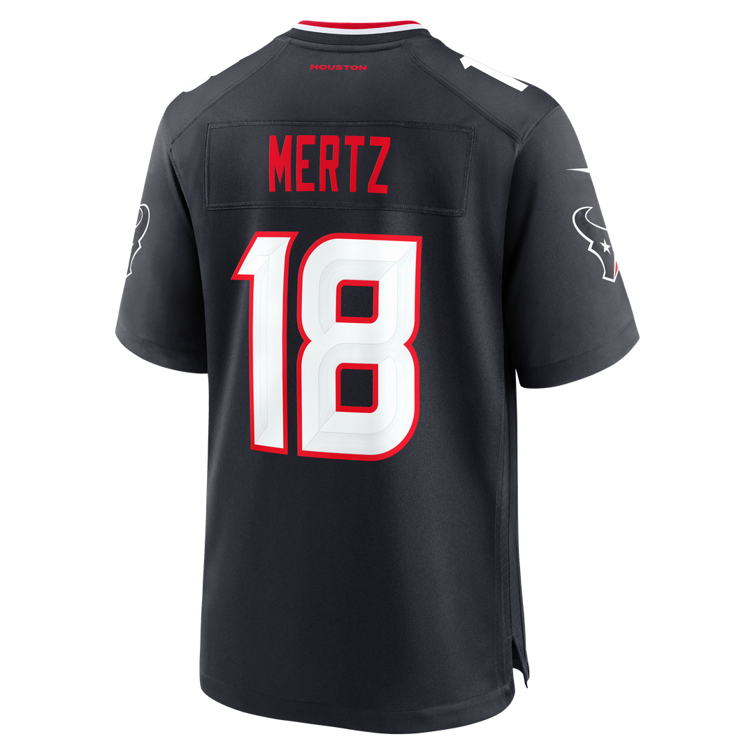 Houston Texans Graham Mertz Navy Team Game Jersey | NFL Football Jersey