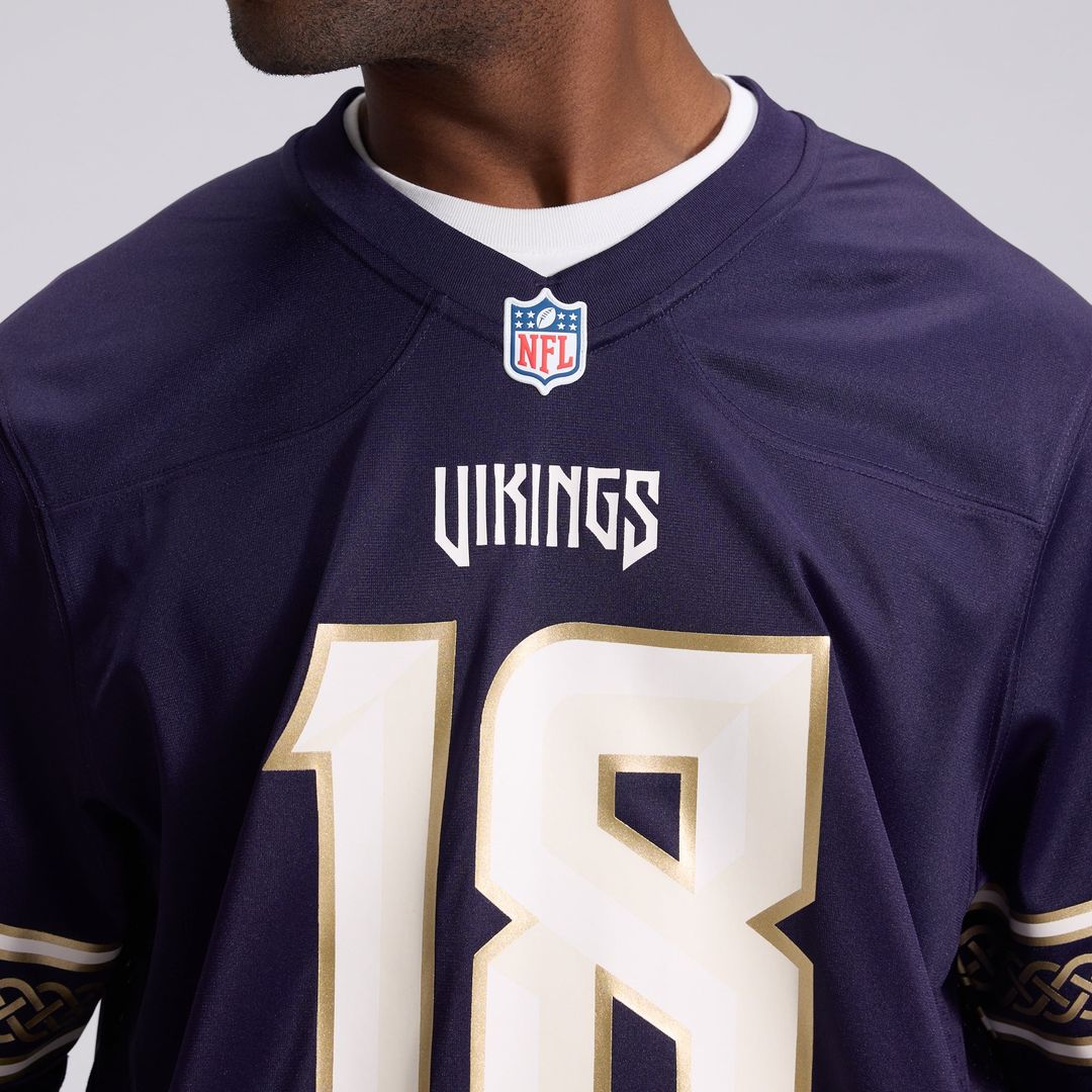 Minnesota Vikings Justin Jefferson Purple 2026 Rivalries Collection Game Jersey | NFL Football Jersey