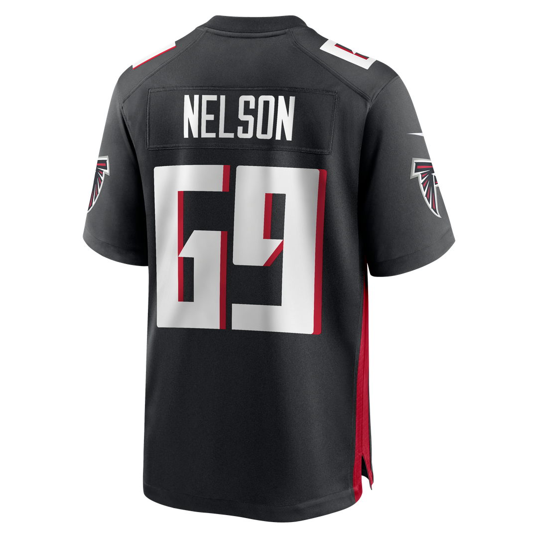Atlanta Falcons Jack Nelson Black Team Game Jersey | NFL Football Jersey