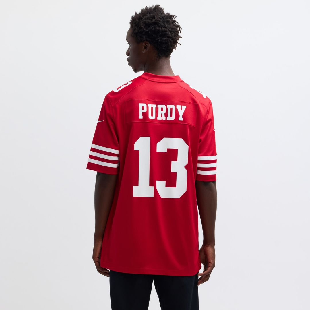 San Francisco 49ers Brock Purdy Scarlet Game Player Jersey | NFL Football Jersey