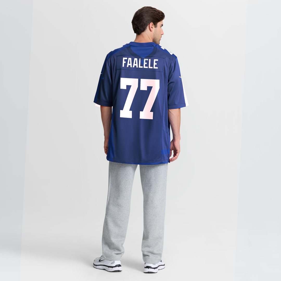 New York Giants Daniel Faalele Royal Team Game Jersey | NFL Football Jersey