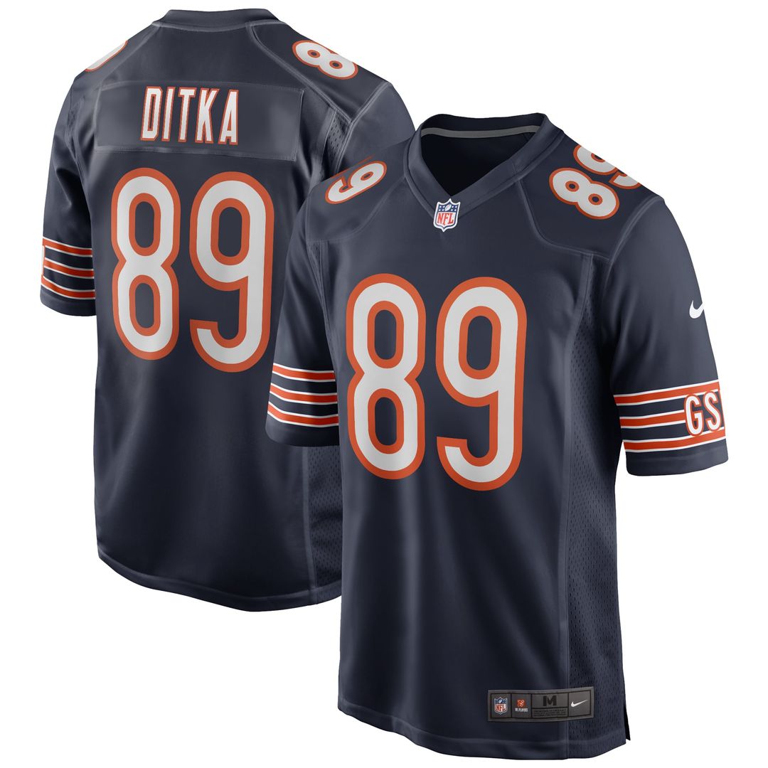 Chicago Bears Mike Ditka White Retired Player Game Jersey | NFL Football Jersey
