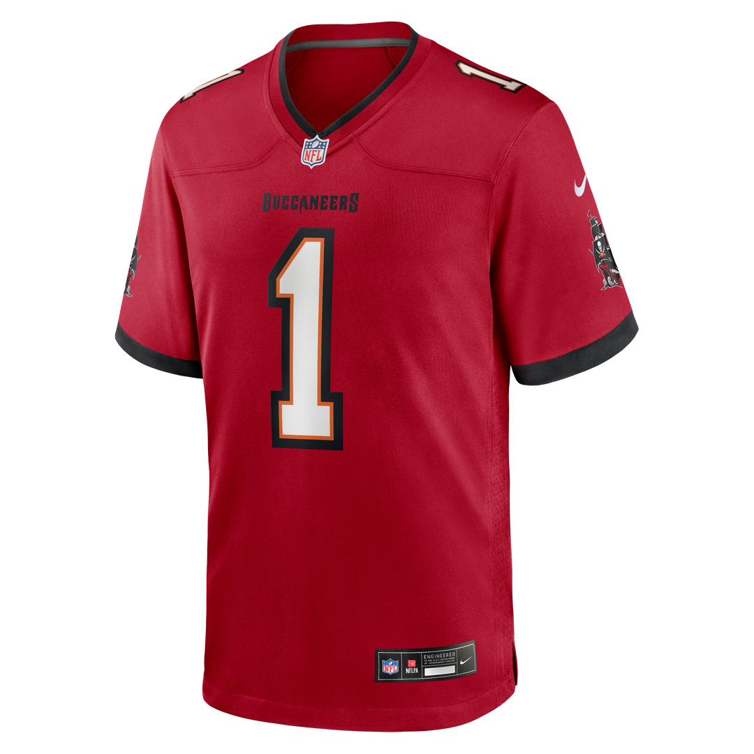 Tampa Bay Buccaneers Number 1 Groom Red Game Jersey | NFL Football Jersey