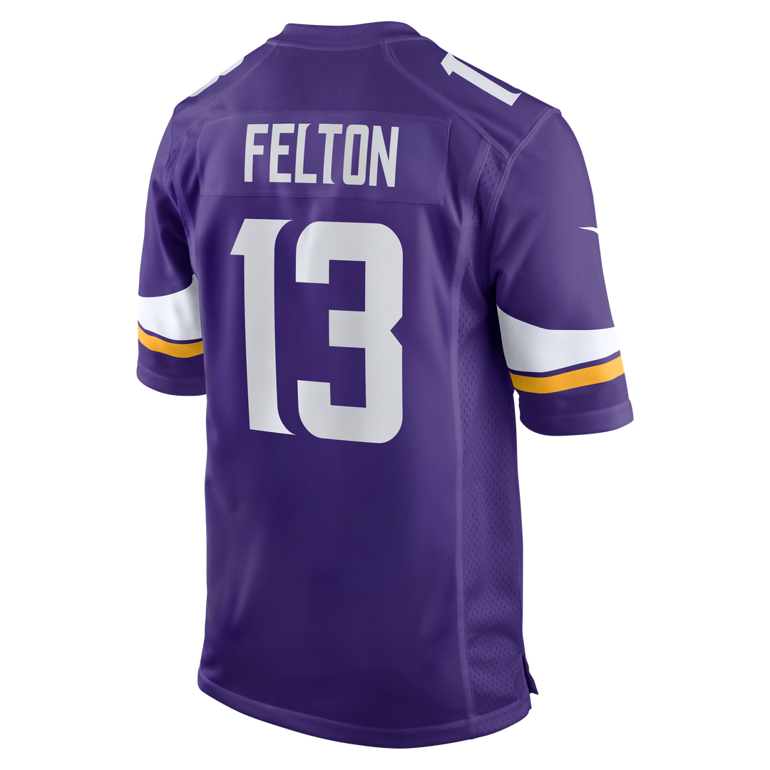 Minnesota Vikings Tai Felton Purple Team Game Jersey | NFL Football Jersey