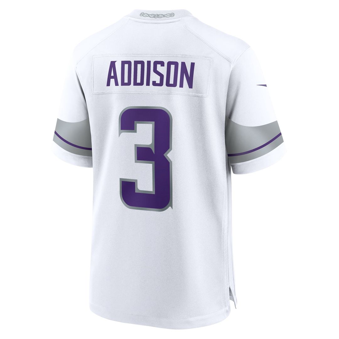 Minnesota Vikings Addison White Alternate Game Player Jersey | NFL Football Jersey
