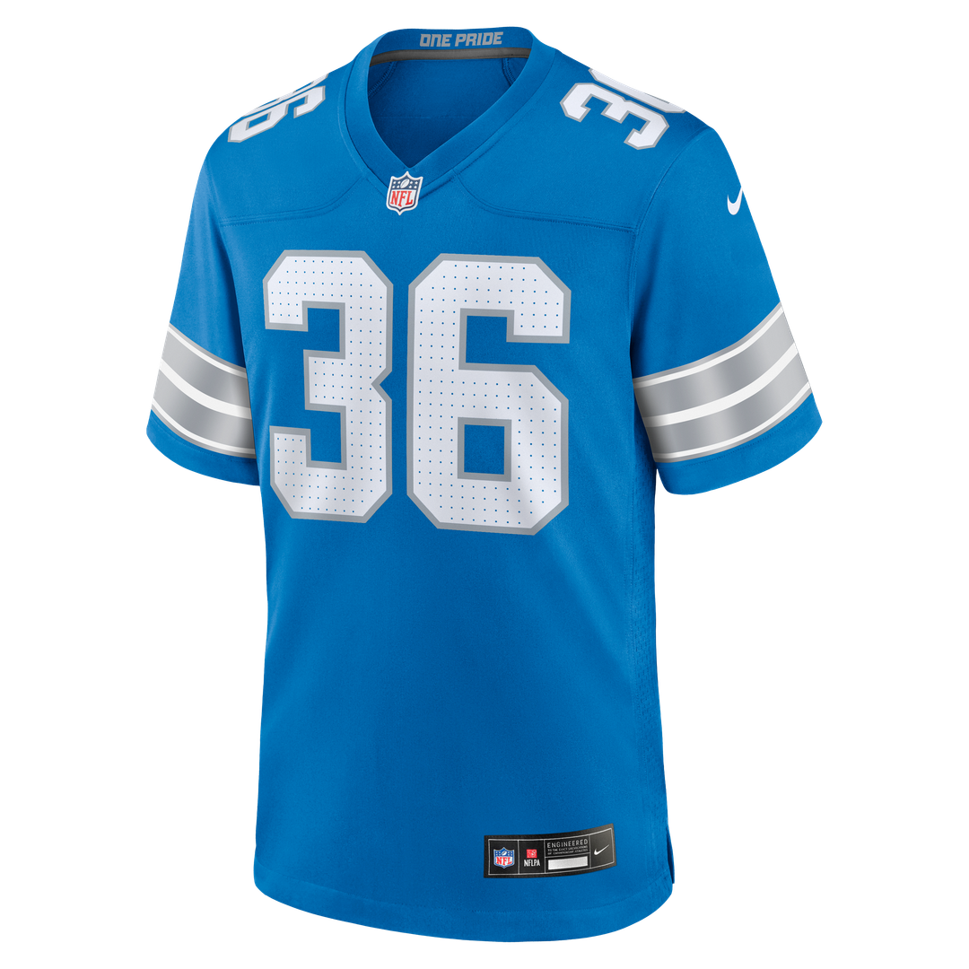 Detroit Lions Chuck Clark Blue Team Game Jersey | NFL Football Jersey