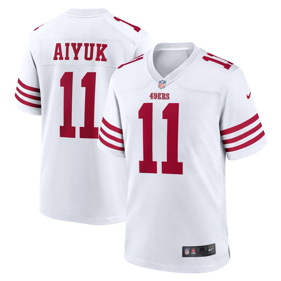 San Francisco 49ers Brandon Aiyuk Scarlet Game Player Jersey | NFL Football Jersey