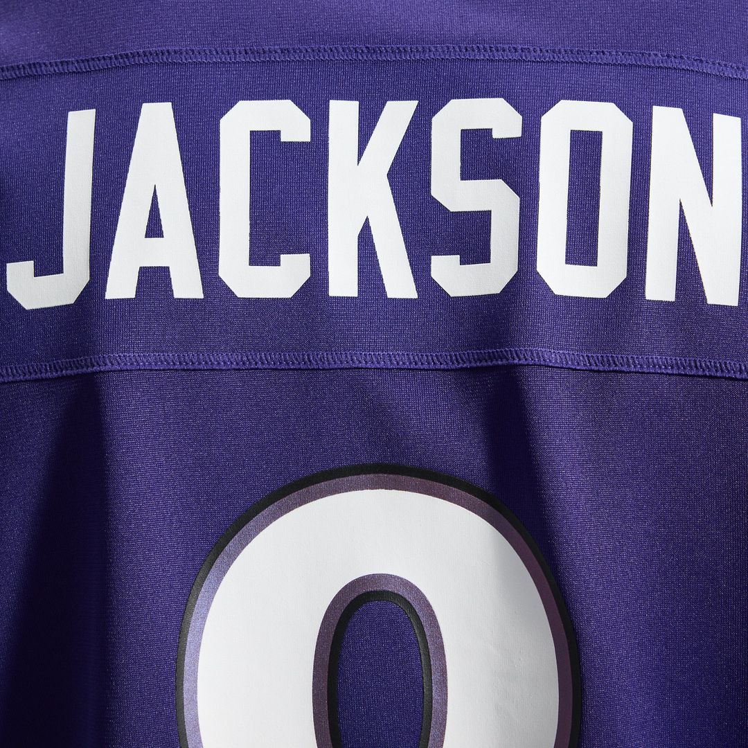 Baltimore Ravens Lamar Jackson Purple Team Game Jersey | NFL Football Jersey