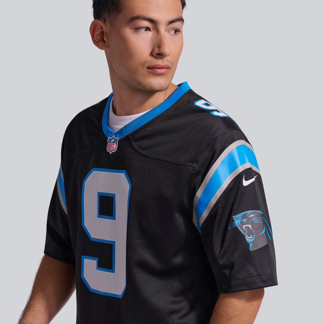Carolina Panthers Bryce Young Black Team Game Jersey | NFL Football Jersey