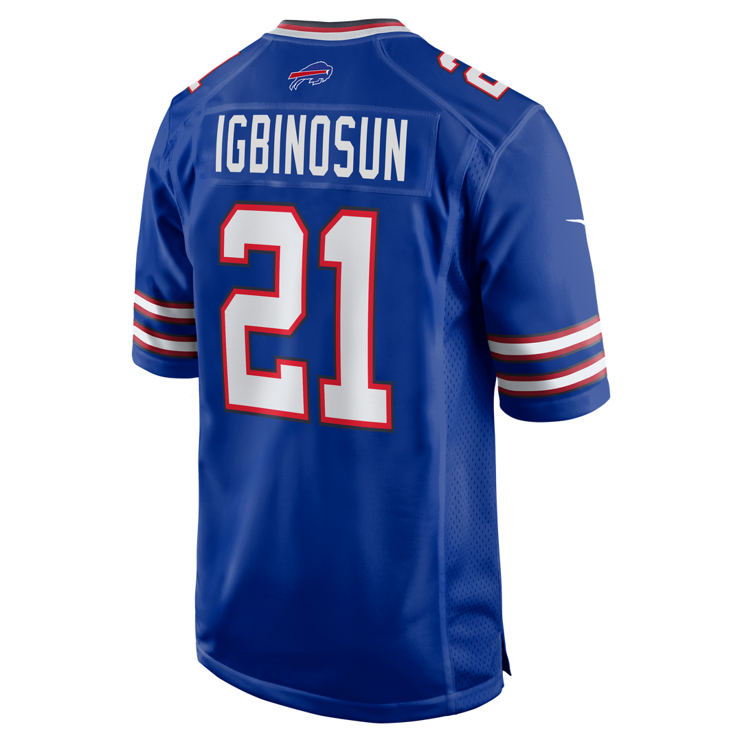 Buffalo Bills Davison Igbinosun Royal Team Game Jersey | NFL Football Jersey